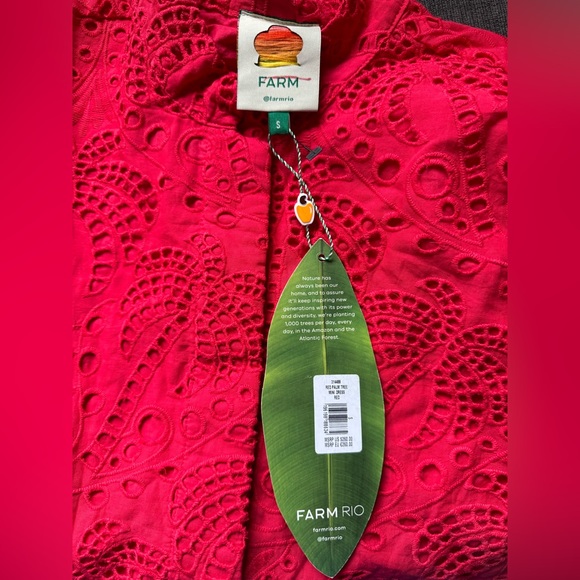 Farm Rio Red Palm Tree Mini Dress - Picture 8 of 8